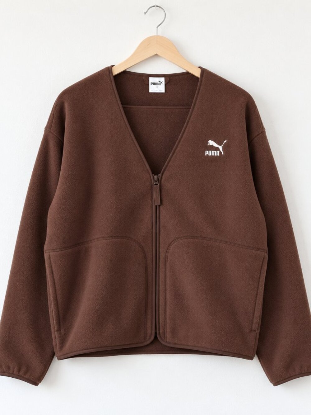 PUMA Classics Relaxed Cardigan Men’s Large Espresso NWT